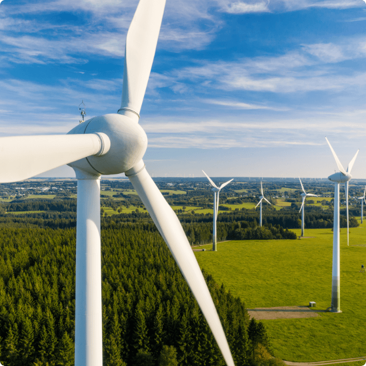 Cap CO2 Solutions Advance Renewable Energy Partnerships wind turbine